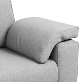 vidaXL Διθέσιος καναπές Σκίουρος Γκρί 180 cm ύφασμα