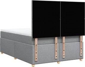 vidaXL Κρεβάτι Boxspring με Στρώμα Αν. Πράσινο 160x200εκ Υφασμάτινο