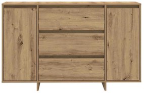 vidaXL Πλαϊνό γραφείο με συρτάρι artisan δρυς 120 x 41 x 75 εκ.
