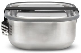Κουτί φαγητού Black+Blum BAM-SS-L018, 1 l, ορθογώνιο, ασφαλές για φούρνο, χωρίς BPA, ανοξείδωτο ατσάλι, γκρι