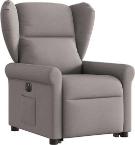 vidaXL Πολυθρόνα Ηλεκτρική Ανακλ.Taupe Υφασμάτινη