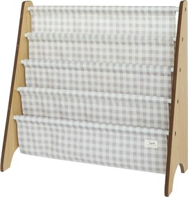 3Sprouts Βιβλιοθήκη από ανακυκλωμένο ύφασμα,Gingham Beige