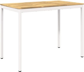 vidaXL Τραπέζι μπαρ κήπου Λευκό 141 x 80,5 x 105 εκ