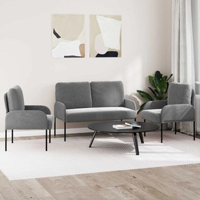 vidaXL Σετ Καναπέ 3 τμχ. Σκούρο Γκρι Κόντρα πλακέ