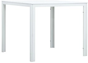 vidaXL Τραπεζάκι Σαλονιού Λευκό με Όψη Ξύλου 78 x 78 x 74 από HDPE