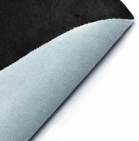 vidaXL Χαλί Ασπρόμαυρο 150 x 170 εκ. από Γνήσιο Δέρμα Αγελάδας