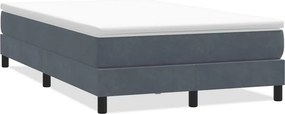 vidaXL Box Spring Κρεβάτι χωρίς στρώμα Σκούρο γκρι Βελούδινο