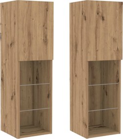 vidaXL Σετ επίπλου τηλεόρασης 6 pcs artisan δρυς Επεξεργασμένο ξύλο