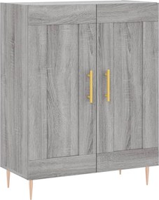 vidaXL Ντουλάπι Γκρι Sonoma 69,5 x 34 x 180 εκ. Επεξεργασμένο Ξύλο