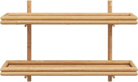 vidaXL Ράφι Τοίχου Επιτοίχιο Καφέ 100 x 26 x 60 εκ. Μπαμπού
