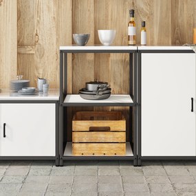 vidaXL Ράφι Αποθήκευσης Κουζίνας με ράφι Λευκό 60 x 50 x 92 εκ. Ατσάλι