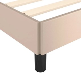 vidaXL Πλαίσιο Κρεβατιού Καπουτσίνο 140x190 εκ. από Συνθετικό Δέρμα