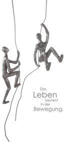 Διακοσμητικό ArteLibre Φιγούρα Ορειβάτης Ανθρακί Polyresin 7x10x54cm Σε 2 Σχέδια