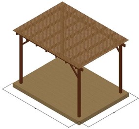 Πέργκολα με καφασωτό Privacy 400 x 600εκ