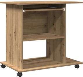 vidaXL Γραφείο Υπολογιστή Τεχνίτης Δρυς 80 x 50 x 75εκ από Μοριοσανίδα