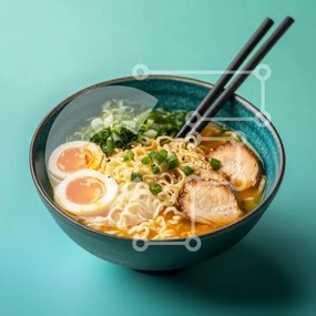 Intra Συλλεκτικό Ξύλινο Παζλ Plywood  4mm - Νόστιμο μπολ Ramen με γαρνιτούρες Σε Ξύλινο Κουτί - Διαστάσεις: 10x10 cm – 25 κομμάτια