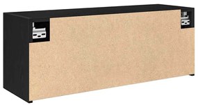 ντουλάπι τοίχου μπάνιου μαύρο 80x25x30 cm κατασκευασμένο ξύλο - Μαύρο