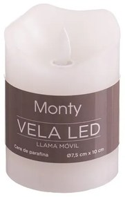 Διακοσμητικό Κερί led λευκό με κίνηση φλόγας 7,5x10εκ.