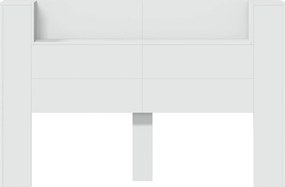 vidaXL Κεφαλάρι Ντουλάπι με LED με ράφι Λευκός 160 x 16,5 x 103,5 cm