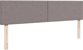 vidaXL Οθωμανικό κρεβάτι με στρώμα Taupe 200x200 cm Ύφασμα