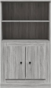 vidaXL Ντουλάπι Γκρι Sonoma 60x35,5x103,5 εκ. από Επεξεργασμένο Ξύλο