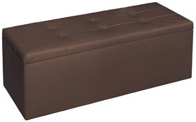 Σκαμπό αποθηκευτικό, TEXTIL, καφέ, 100/35/39 εκ., Genomax Genom1210239059