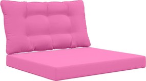 vidaXL Μαξιλάρι Καναπέ Εξωτερικού Χώρου 2 pcs Ροζ Πολυεστέρας