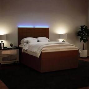 vidaXL Κρεβάτι Boxspring με Στρώμα Ροζ 140x200 εκ. Βελούδινο
