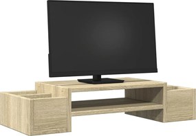 vidaXL Βάση Οθόνης με Αποθ. Sonoma Δρυς 70x27x15 εκ Επεξεργασμένο Ξύλο