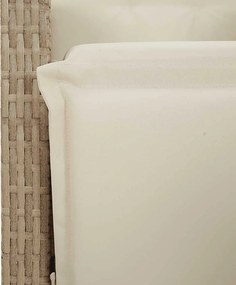 vidaXL Σετ Τραπεζαρίας Κήπου 5 τεμ. Μπεζ Συνθετικό Ρατάν με Μαξιλάρι
