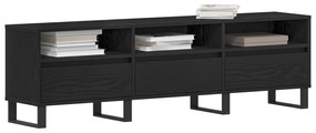 vidaXL Τηλεοπτική Βάση Μαύρη Ξυλεία 150x30x44,5 εκ. Επεξεργασμένο Ξύλο