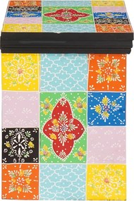 vidaXL Κομοδίνο με συρτάρι 2 pcs Πολύχρωμο 40 x 30 x 40 εκ