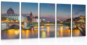 Εικόνα 5 μερών του εκθαμβωτικού πανοράματος του Παρισιού - 200x100