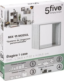 Ράφι Τοίχου (34.5x32x34.5) F-V Mix Grey 138966A