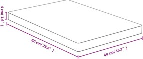 vidaXL Επιφάνεια Τραπεζιού 40x60x4 από Μπαμπού