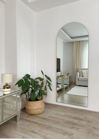 Stewehome Οβάλ επιδαπέδιος καθρέφτης χωρίς πλαίσιο Λευκό 180x70 cm