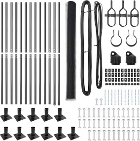 vidaXL Στύλος Περιφράξεων Γκρι 25 x 1,4 m (25 mm δίχτυ)