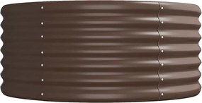 vidaXL Ζαρντινιέρα Καφέ 512x80x36 εκ. Γαλβανισμένος χάλυβας