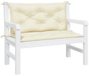 vidaXL Μαξιλάρια Πάγκου Κήπου 2 τεμ. Κρεμ 100x50x7 εκ. Ύφασμα Oxford