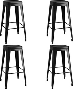 vidaXL Σετ Επίπλων Μπαρ 5 Τεμαχίων Λευκό &amp; Μαύρο