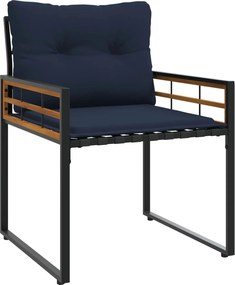 vidaXL Σετ Εξωτερικών Επίπλων με μαξιλάρι 3 pcs Ναυτικό μπλε