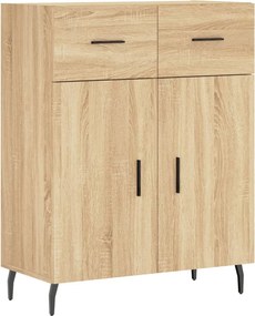 vidaXL Ντουλάπι Sonoma δρυς 69,5 x 34 x 180 εκ. από Επεξεργασμένο Ξύλο
