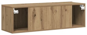 vidaXL Ντουλάπι Τηλεόρασης Τοίχου Artisan Δρυς 100x30x30 εκ Επ. Ξύλο