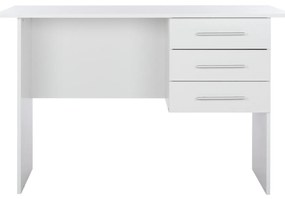 Γραφείο Μελαμίνης Ensley Με 3 Συρτάρια Λευκό 120x60x76 Εκ.