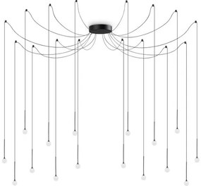 Κρεμαστό Φωτιστικό Οροφής LED 16W Μαύρο Lucciola 284002 Ideal Lux 284002