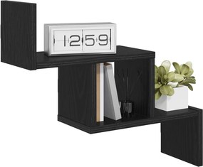 vidaXL Ράφι Τοίχου Μαύρη Δρυς 48 x 15 x 42 εκ Επεξεργασμένο Ξύλο