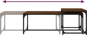 vidaXL Τραπεζάκια Σαλονιού 2 τεμ Brown Oak Επεξ. Ξύλο