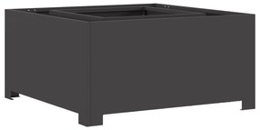 vidaXL Φουτουράκι Τετράγωνο Μαύρο 80x80x40 εκ. Ατσάλι