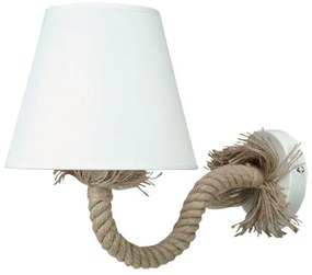 Απλίκα Φωτιστικό Τοίχου 1XE27 από σχοινί 43368 Inlight-43368-WH-Λευκό 43368-WH