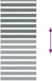 vidaXL Ζέβρα τυφλή Σκούρο Γκρι Πλάτος υφάσματος 90,9 εκ. Πολυεστέρας